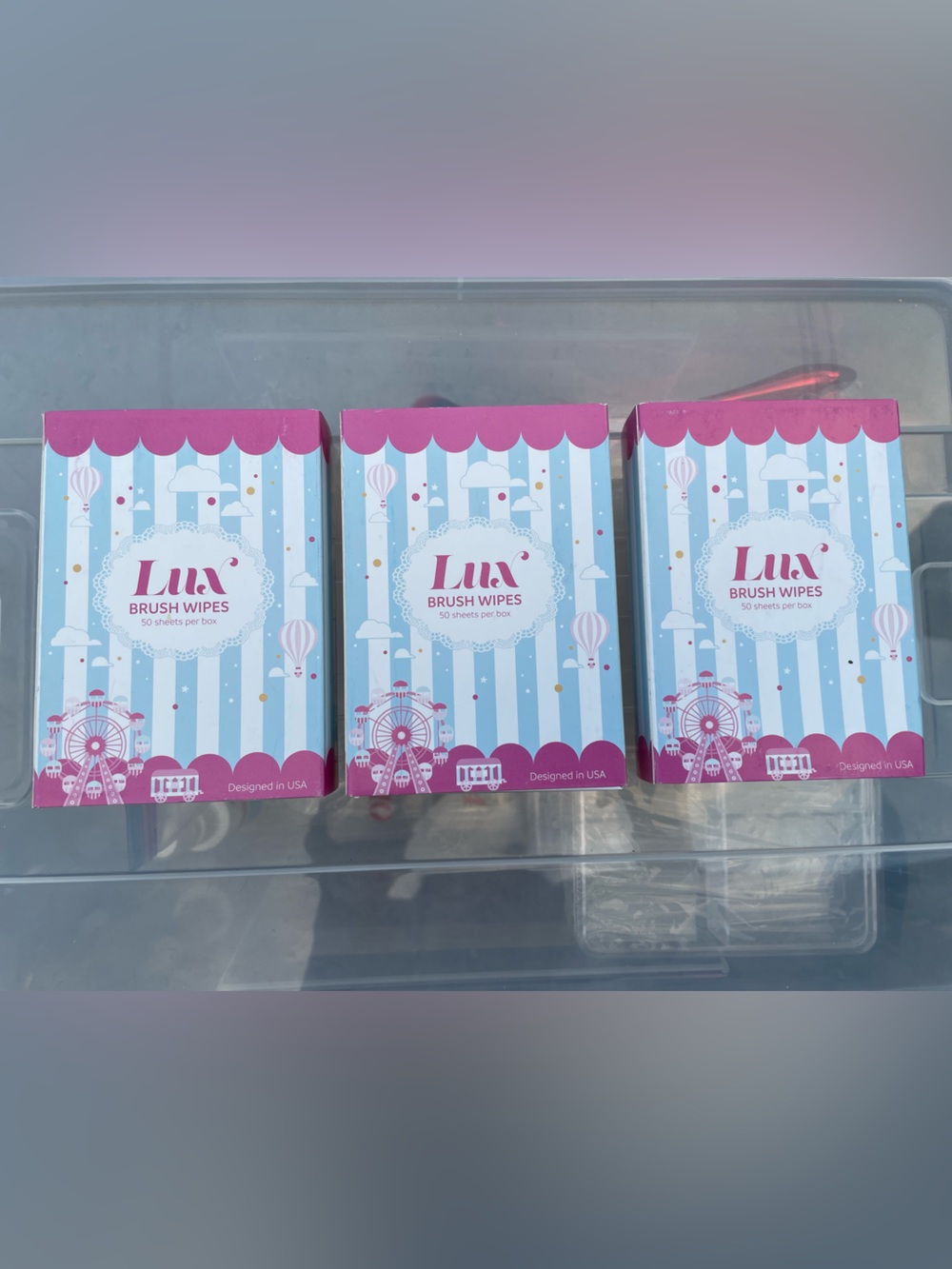 Lux Nail Brush Wipes 3 Box Set